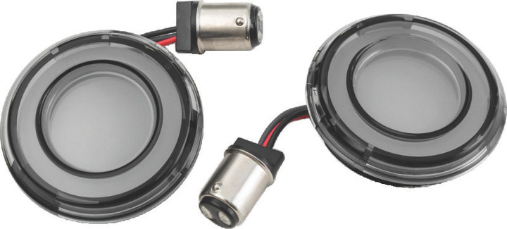 Kuryakyn Tracer L.E.D. Turn Signal Inserts Red/Red Smoke Lens Rear 2905