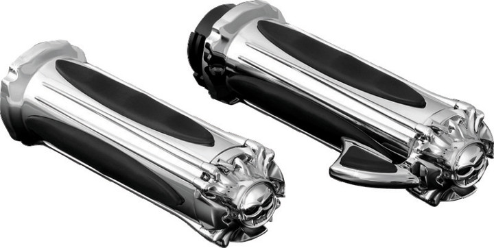 Kuryakyn Zombie Grips With Throttle Boss Dual Cable Chrome 6295