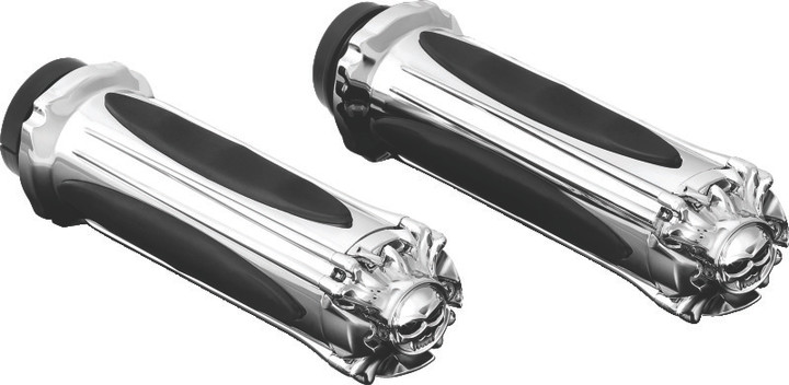Kuryakyn Zombie Grips Without Throttle Boss Throttle-By-Wire Chrome 6298