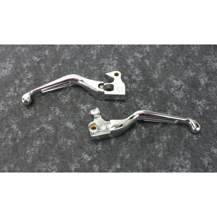 Bikers Choice 04-13 XL Chrome Slotted Lever Set 482717