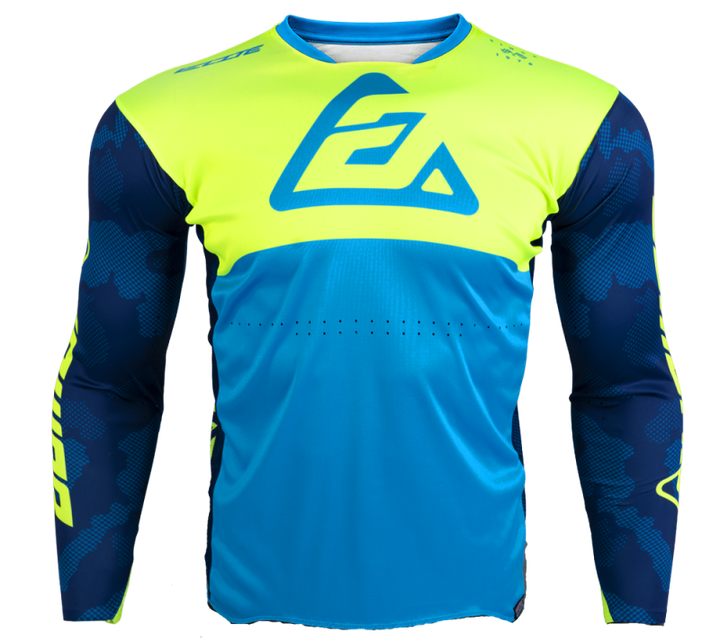 Answer LE Elite Camo Jersey Cyan/Hyper Acid/Black Youth - XS 550632
