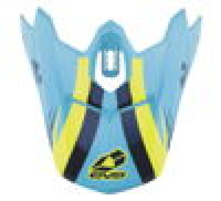 EVS T3 Works Visor - Blue/Hiviz/Yel H16T3W-VSBUHVY
