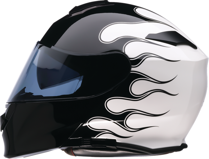 Z1R Solaris 2.0 Modular Helmet - Flame - Black/White - Xs 0100-2658