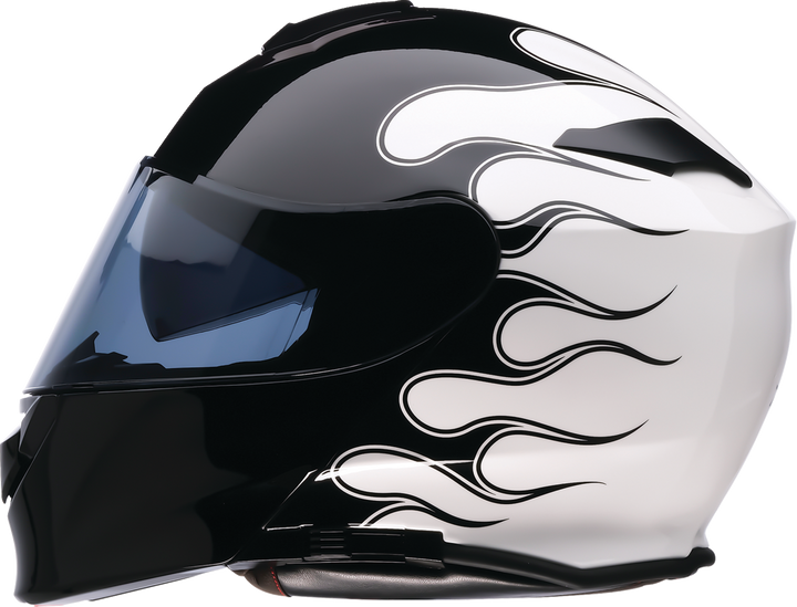 Z1R Solaris 2.0 Modular Helmet - Flame - Black/White - Small 0100-2659