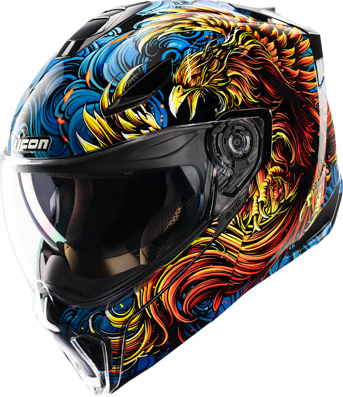 Icon Threshold Modular Helmet - Burn Birdie Burn - Blue - Xs 0100-2721