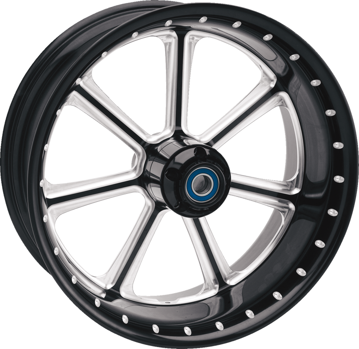 Rsd Wheel - Diesel - Front - Dual Disc/With Abs - Black/Contrast Cut - 21X3.5 - '08+ Fld 1204-7106R-DIEAJ-BM