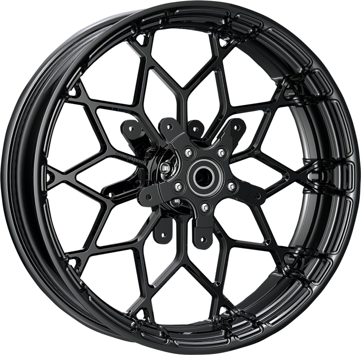 Arlen Ness Wheel - Fat Factory - Forged - Front/Dual Disc - Black - 18X5.5 91-650
