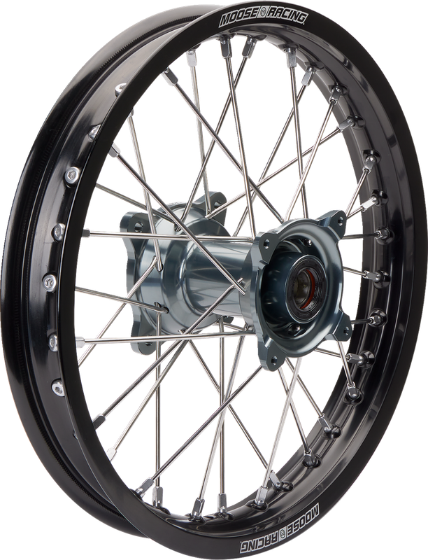 Moose Offroad Wheel Assembly - Sx-1 - Complete - Rear - Black Wheel/Gray Hub - 16X1.85 - Sx/Tc 85 MR-18516-BKGY