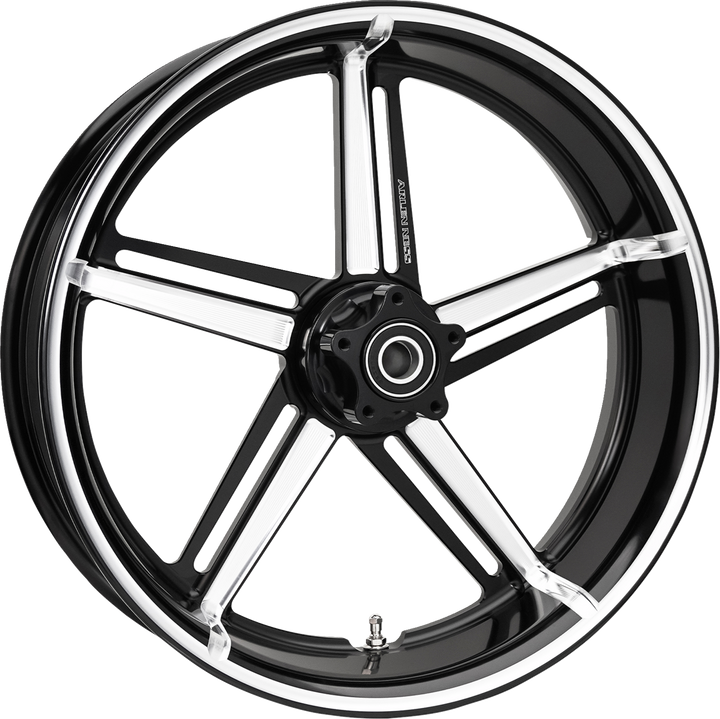 Arlen Ness Wheel - Factory 24 - Front - Black/Contrast Cut - 21X5.5 71-423