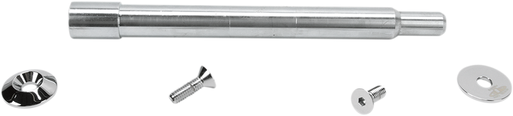 Paul Yaffe Bagger Nation Y-Axle With Smooth Style Axle Cover Kit - Custom - Front - Chrome - 25 Mm PYO:YAXLE-08-SM-C