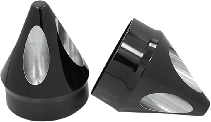 Avon Grips Front Axle Nut Cover - Black - Spike - 1" AXL-SPK-ANO