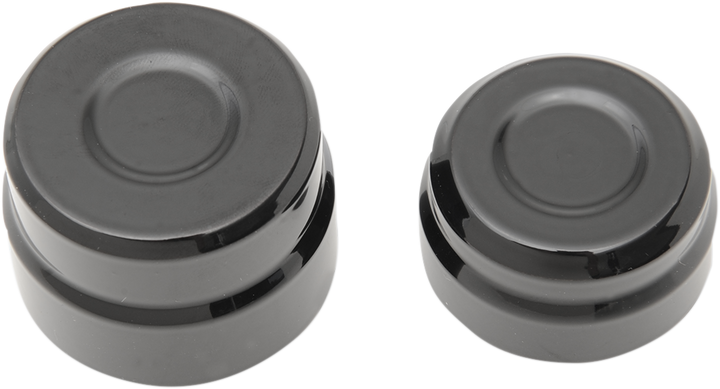 Drag Specialties Axle Caps - Rear - Black - Pair 0214-0835