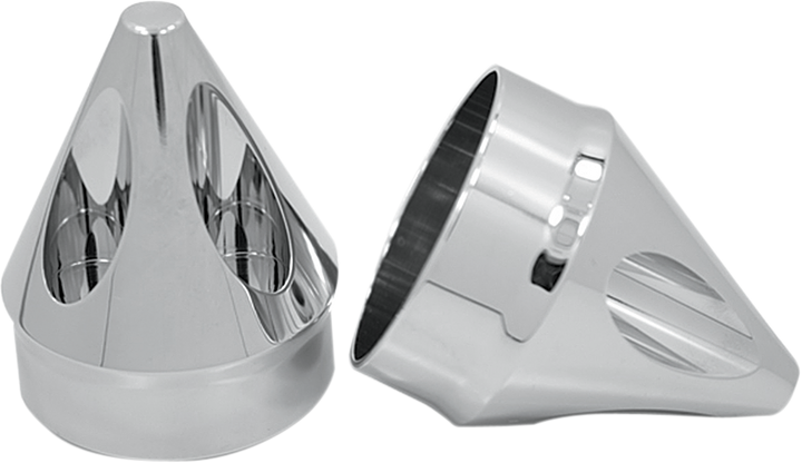 Avon Grips Front Axle Nut Cover - Chrome - Spike - 7/8"/1" AXL-SPK-CH-TOUR