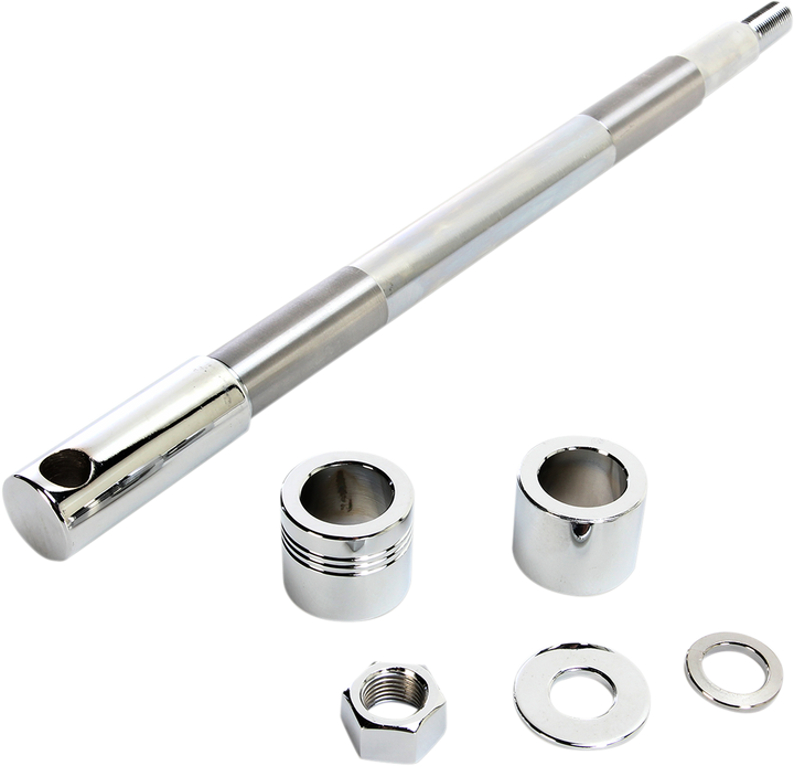 Drag Specialties Axle Kit - Front - Chrome - '00-'06 Softail/Dyna 0214-0953