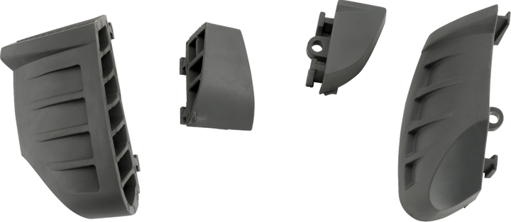 Puig Hi-Tech Parts Replacement Bumpers - Pro 2.0 - Gray - Set 20872U