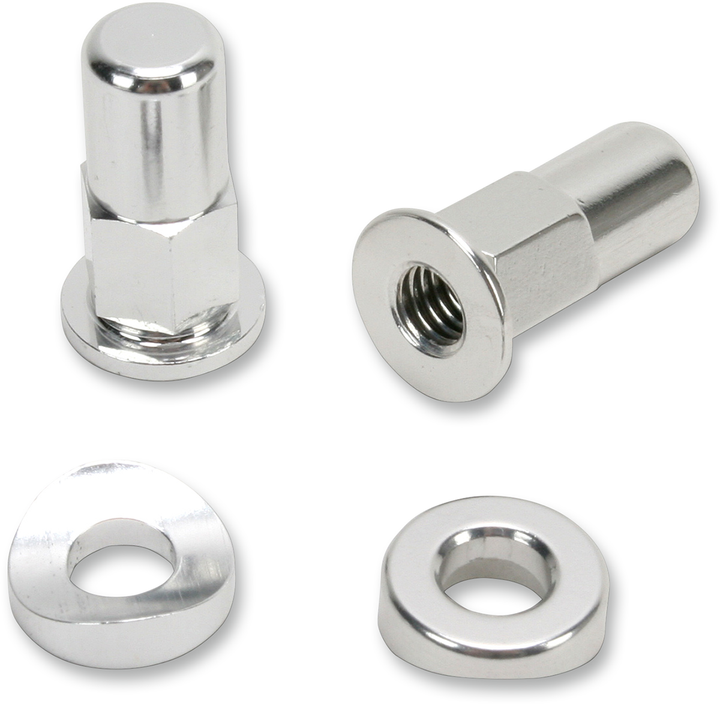 No Toil Rim Lock Nut/Spacer - Kit - Silver NTRK-001