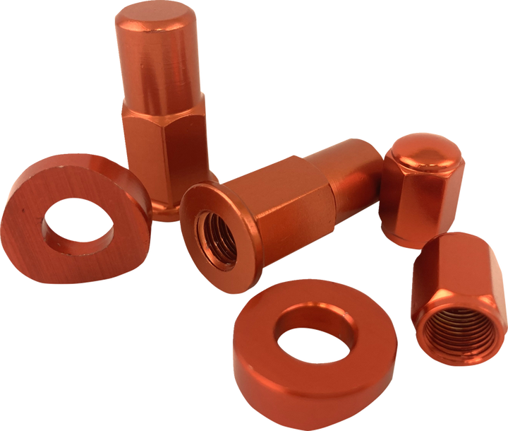No Toil Rim Lock Nut/Spacer - Kit - Orange NTRK006