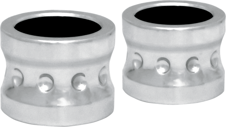 Covingtons Axle Spacers - Dimpled - Chrome - Non-Abs - Pair C0013-C