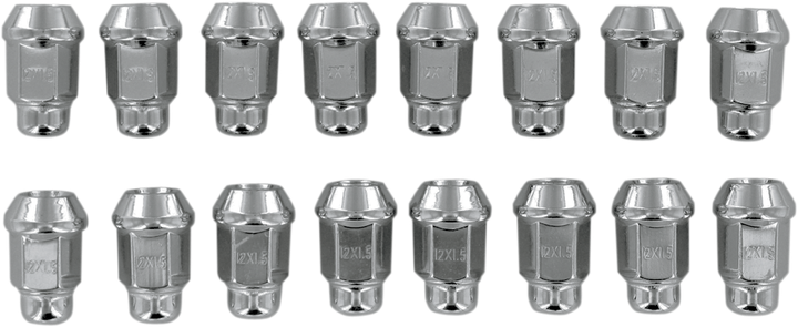 Itp Lug Nuts - 60° Tapered - Chrome - M12 X 1.50 - 16 Pack ALUG18BX