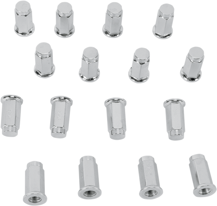Itp Lug Nuts - Flat - Chrome - 3/8-24 - 16 Pack ALUG11BX