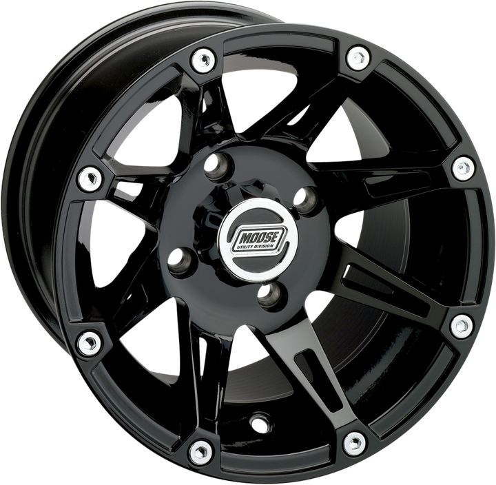 Moose Offroad Wheel - 387X - Rear - Black - 12X8 - 4/110 - 4+4 387ML128110GB4