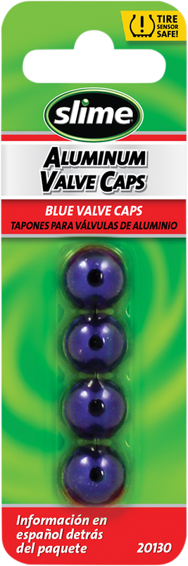 Slime Valve Stem Caps - Blue - 4 Pack 20130