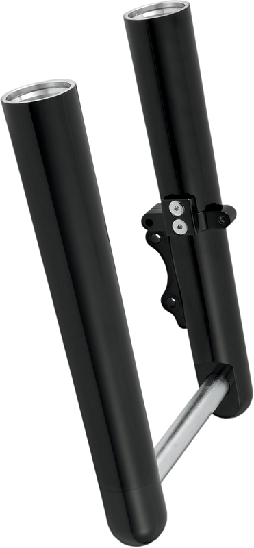 Arlen Ness Fork Legs - Black Anodized - Hot Legs - Custom Single Disc - Smooth - '00-'06 Flst 06-555