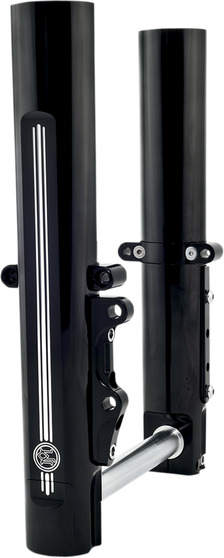 Performance Machine (Pm) Fork Leg Kit - Black - Lower - Single Disc - Contrast Cut - '14-'20 Fl 0208-2097-BM