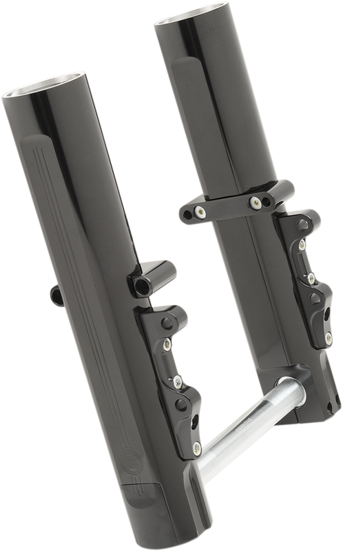 Performance Machine (Pm) Fork Leg Kit - Black - Lower - Dual Disc - '14-'20 Fl 0208-2096-B