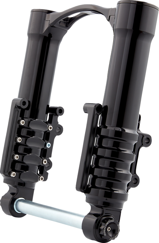 Arlen Ness Fork Legs - 49 Mm - Black Anodized - For Factory Brake Caliper 120-002