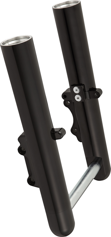 Arlen Ness Fork Legs - Black Anodized - Smooth - Dual Disc 40-528
