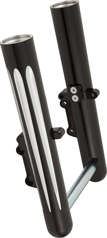 Arlen Ness Fork Legs - Black Anodized - Deep Cut - Dual Disc 40-530