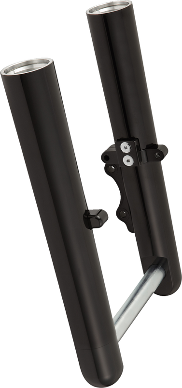 Arlen Ness Fork Legs - Black Anodized - Smooth - Single Disc 40-532