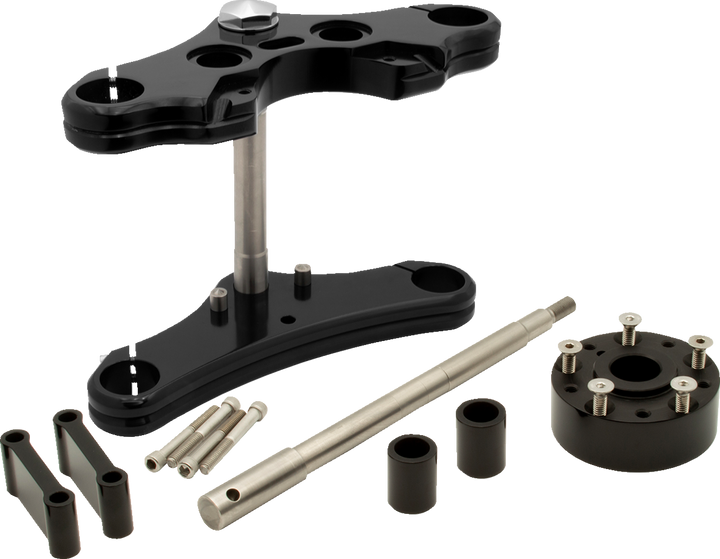 Accutronix Triple Tree Conversion Kit - 39 Mm - Black - 0° Rake - Elite TWD39-EHLBK