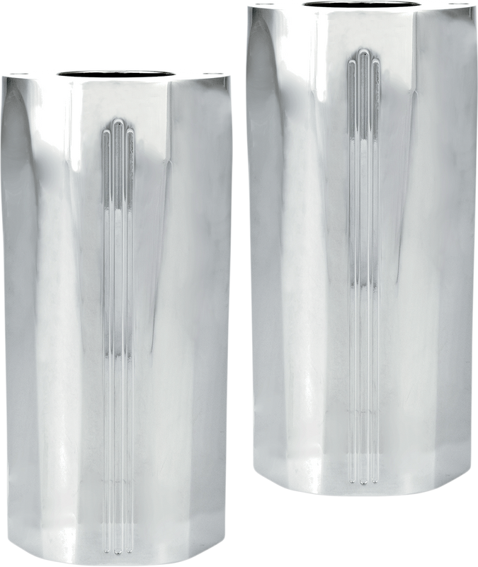 Performance Machine (Pm) Fork Slider Covers - Chrome - Tech 0208-2102-CH