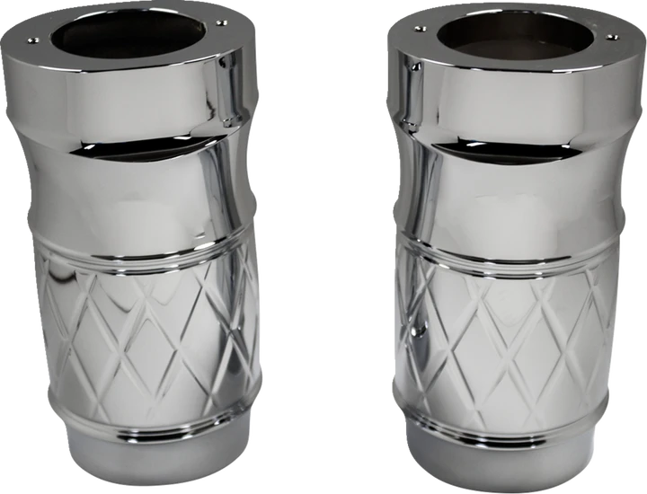 Eddie Trotta Designs Fork Slider Covers - Chrome - Platinum-Cut TC-WT963