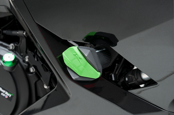 Puig Hi-Tech Parts R12 Slider Caps - Green 6378V