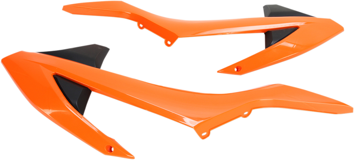 Acerbis Radiator Shrouds - '16 Oem Orange/Black 2421085225