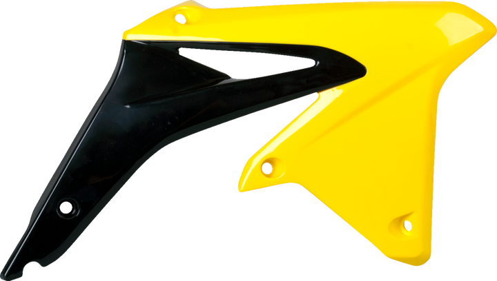 Polisport Radiator Cover - '01 Rm Yellow/Black - Rmz 450 8412500005