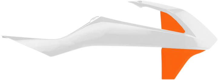 Acerbis Radiator Shrouds - '19 Oem White/'16 Oem Orange 2685965412