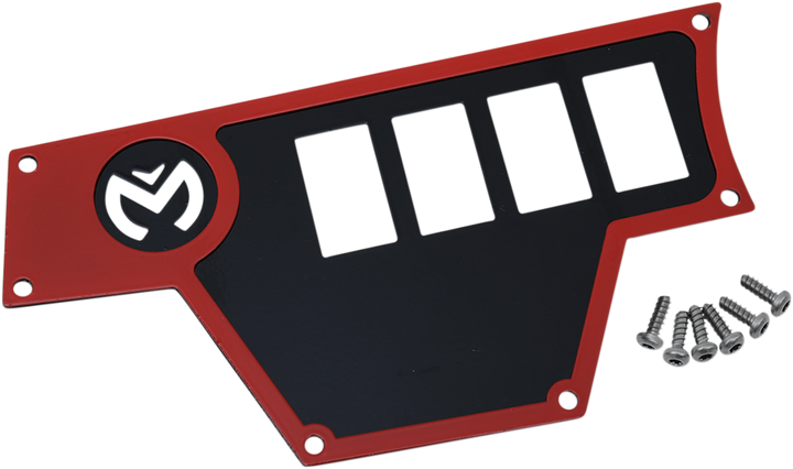 Moose Offroad Dash Plate - Large - Left - Red 100-4363-PU