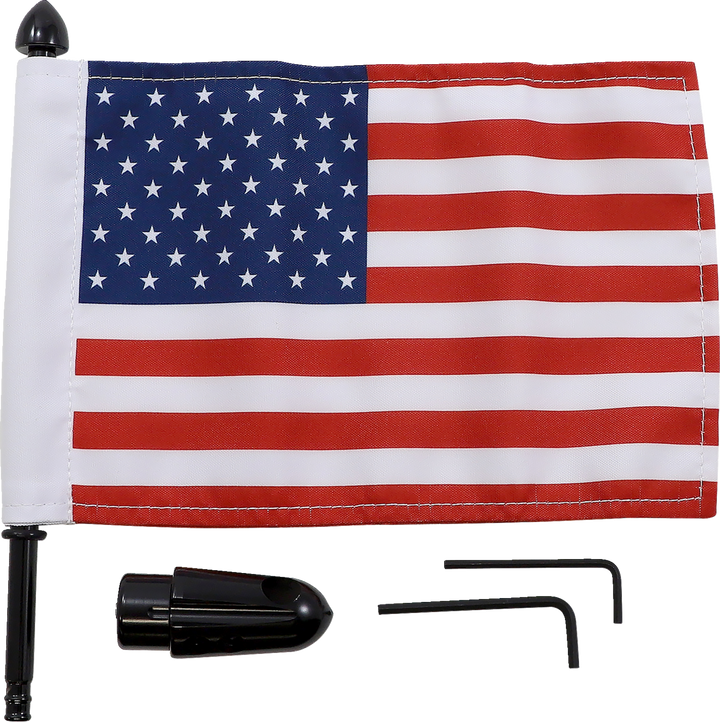 Pro Pad Flag Mount - Pinnacle Luggage Rack - 9" Pole - 6" X 9" Flag BRFM-RDHB51IN