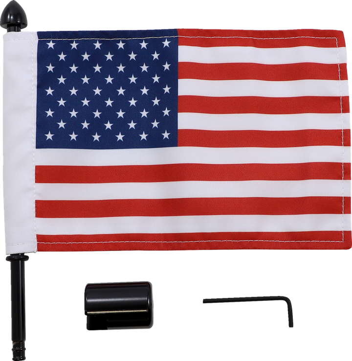 Pro Pad Flag Mount - 1/2" Square Sissy Bar - 6" X 9" Flag BRFM-SQSB