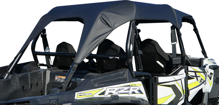 Seizmik Soft Upper Doors - Rear Window - Roof - Black/Clear - Polaris - Rzr 51-20990