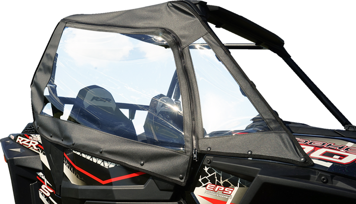 Seizmik Soft Enclosure - Upper - Black/Clear - Polaris - Rzr 51-20995