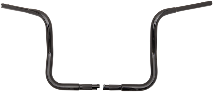 Fat Baggers Inc. 1-1/4" Ez Install Round Top Handlebar - 12" - Black 903012-B