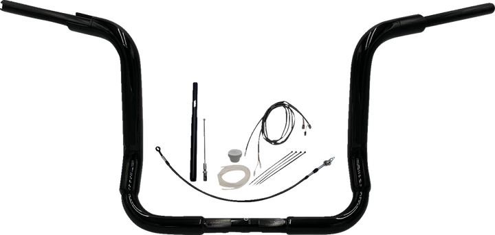 Fat Baggers Inc. 1-1/2" Ez Install Rounded Top Handlebar Kit - 14" - Black 819414-B