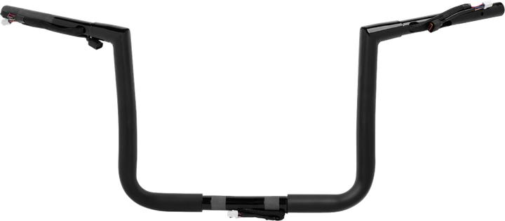 La Choppers Pre-Wired Twin Peaks Handlebar - 1-1/4" X 12" - Black LA-7367-12BW