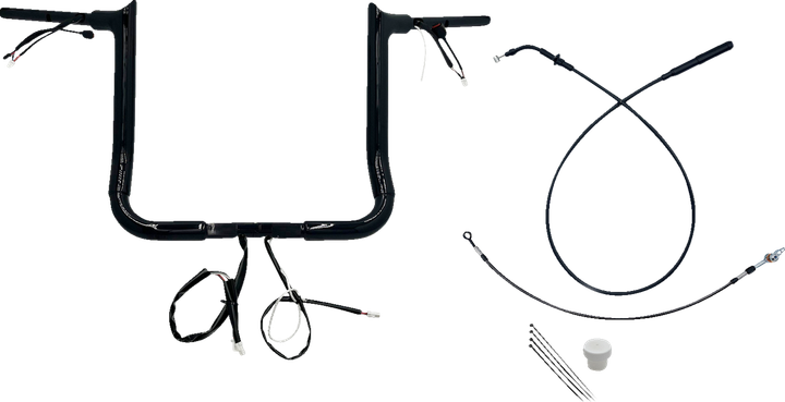 Fat Baggers Inc. 1-1/2" Ez Install Pointed Top Handlebar - 14" - Black 849014-B