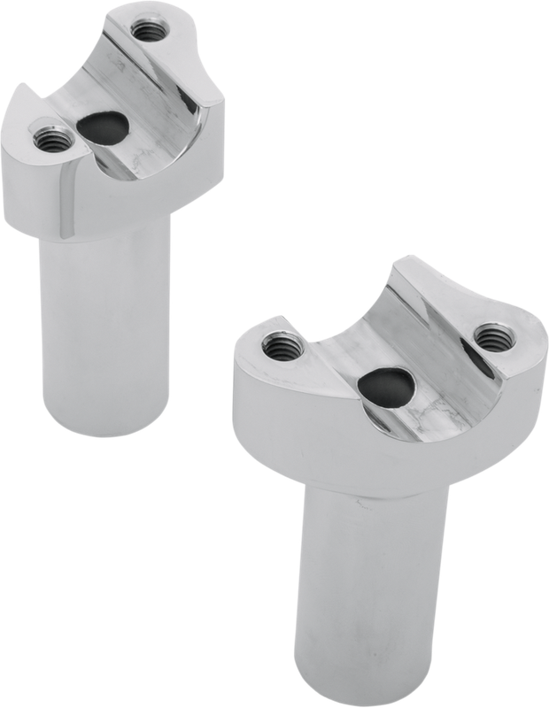Drag Specialties Forged Aluminum Handlebar Risers - Straight - 3-1/2" - Chrome 0602-0399